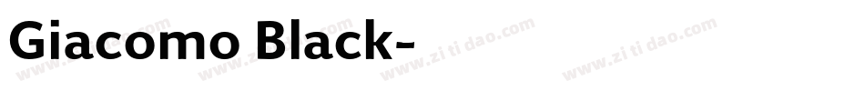 Giacomo Black字体转换
